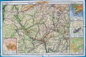 Alte Landkarte Saarland Westermann Einzelkarte 1973 1:200000, 1973